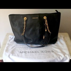 Large Black MICHAEL KORS Mercer Tote *Genuine Leather*